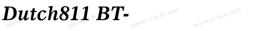 Dutch811 BT字体转换